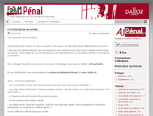 Tablet Screenshot of forum-penal.dalloz.fr